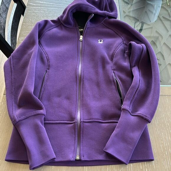 Spyder Women’s Purple Jacket Zip Up Hooded Warm Fleece Lined Performance Size XS - Picture 12 of 12